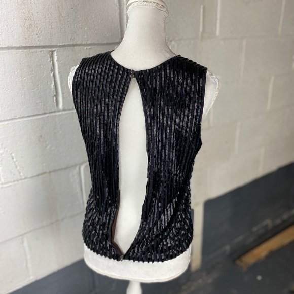 Diane von Furstenberg Cocktail Top Size 6 Black - Picture 4 of 6